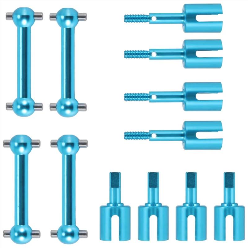 APMXQWIL RC Autoteile Kompatibel Mit Tamiya Für TT-01 TT01D TT01E Für TT-02 1/10 RC Auto Upgrade Teile Metall Antriebswelle Dog Bone Diff Cup Joint Set von APMXQWIL