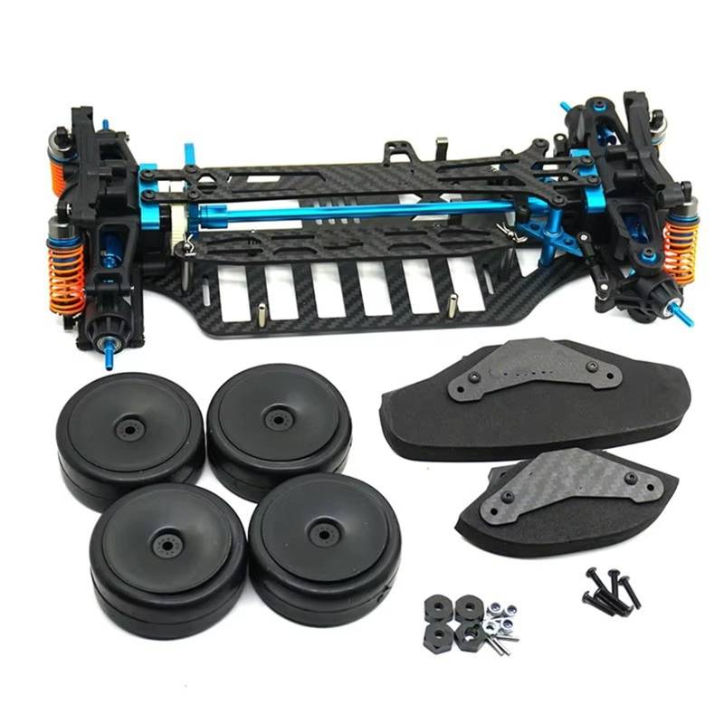 APMXQWIL RC Autoteile Kompatibel Mit Tamiya Für TT01 TT01E 1/10 RC Auto Upgrade Teile Aluminiumlegierung Für Chassis Rahmen Karosserie Wellenantrieb 4WD Kit von APMXQWIL