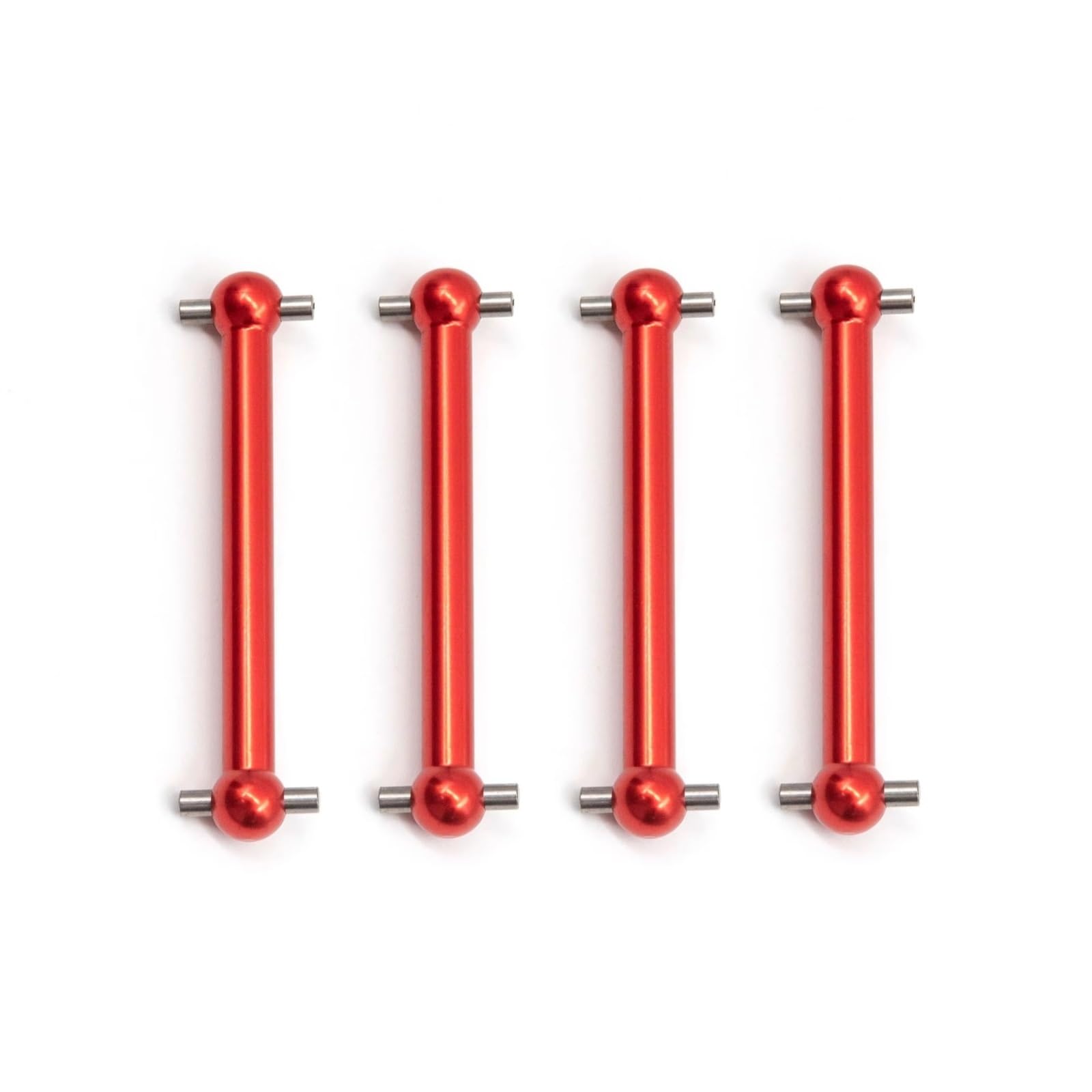 APMXQWIL RC Autoteile Kompatibel Mit Tamiya Für TT02B Für TT-02B 1/10 RC Auto Upgrades Teile 4Pcs Metall Für Universal Antriebswelle Antriebswelle CVD Dogbone(Red) von APMXQWIL