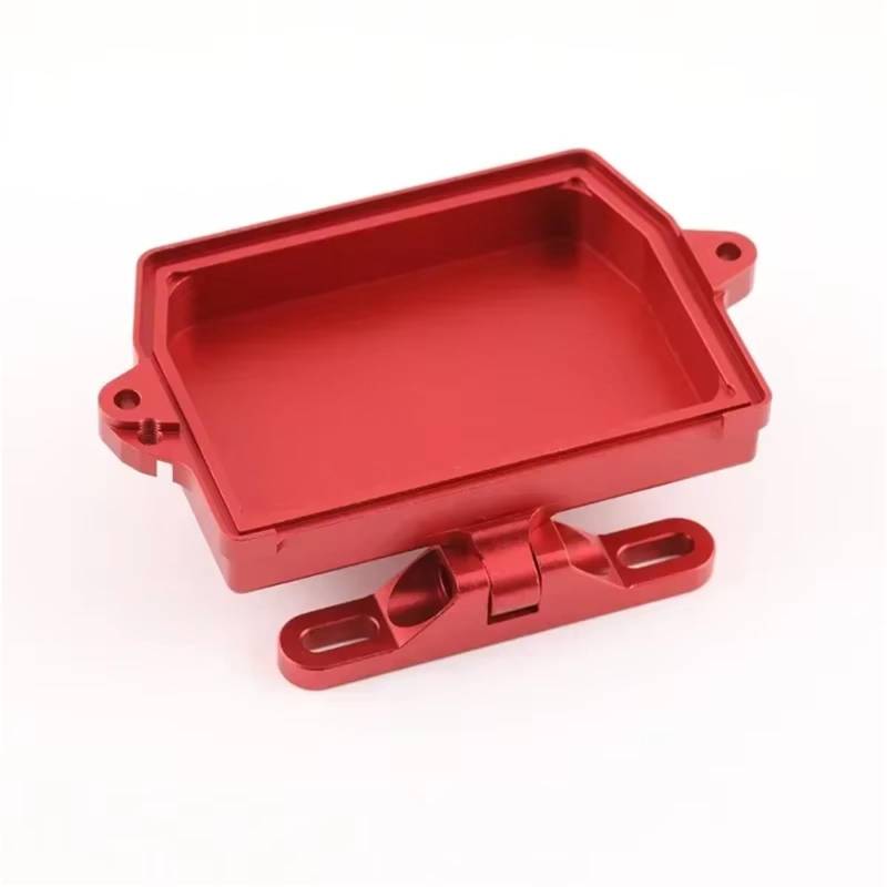 APMXQWIL RC Autoteile Kompatibel Mit Traxxas 1/5 Für X-MAXX 6S 8S 1/6 Für XRT 8S RC Auto Upgrade Teile Metall Radio Gerät Empfänger Box Draht Abdeckung 7724(Red) von APMXQWIL