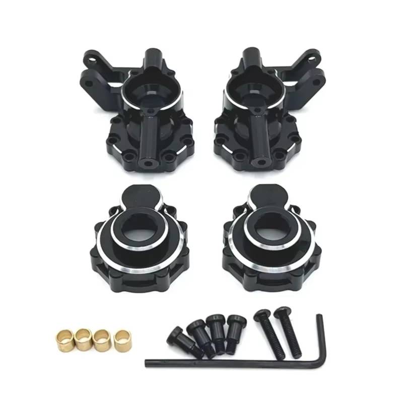 APMXQWIL RC Autoteile Kompatibel Mit WLtoys 104006 104010 104020 104026 1/10 Fernbedienung Autozubehör Upgrade Vorderachse Lenkbecher(Black) von APMXQWIL