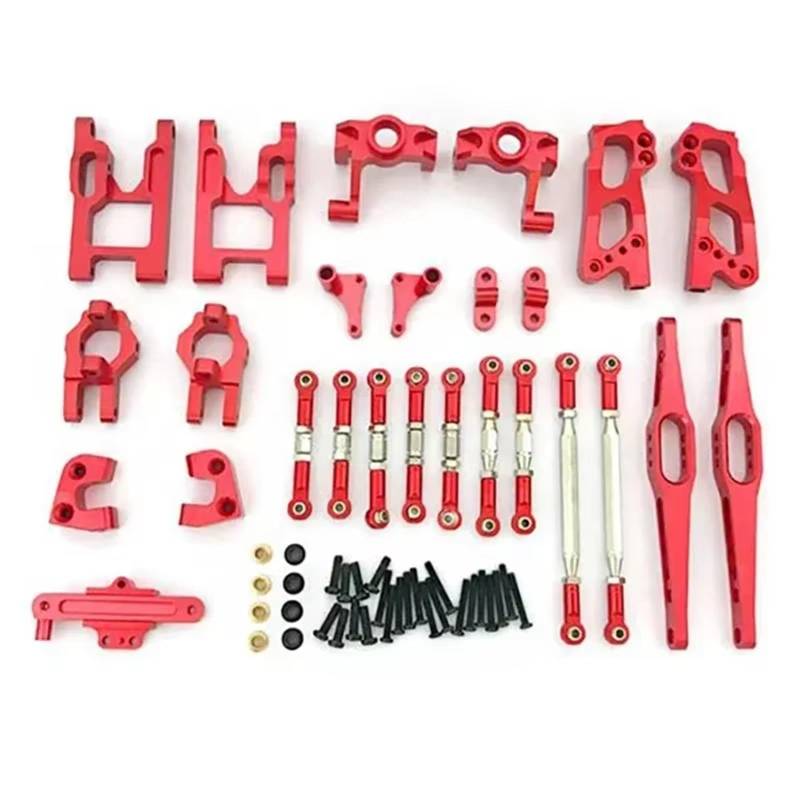 APMXQWIL RC Autoteile Kompatibel Mit WLtoys 12428 12423 Für Feiyue FY03 Q39 Q46 1/12 RC Für Buggy Auto Zubehör Upgrade Teile Kit(Red) von APMXQWIL