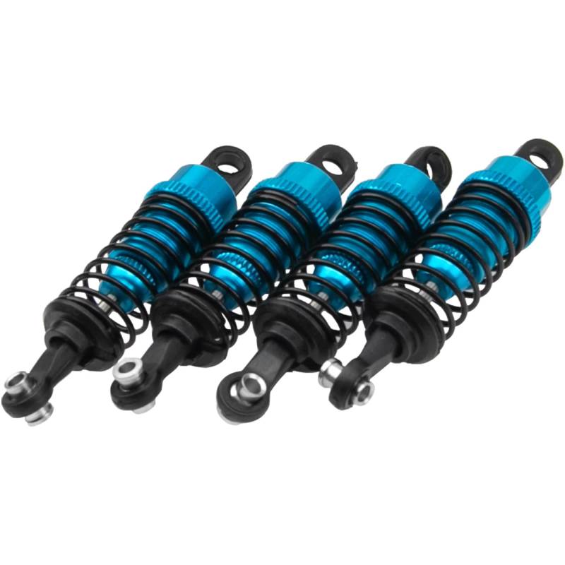 APMXQWIL RC Autoteile Kompatibel Mit WLtoys Für A949 A959 A969 A979 K929 1/18 RC Auto Upgrade Teil 4Pack RC Stoßdämpfer Dämpfer 55mm(Blue) von APMXQWIL