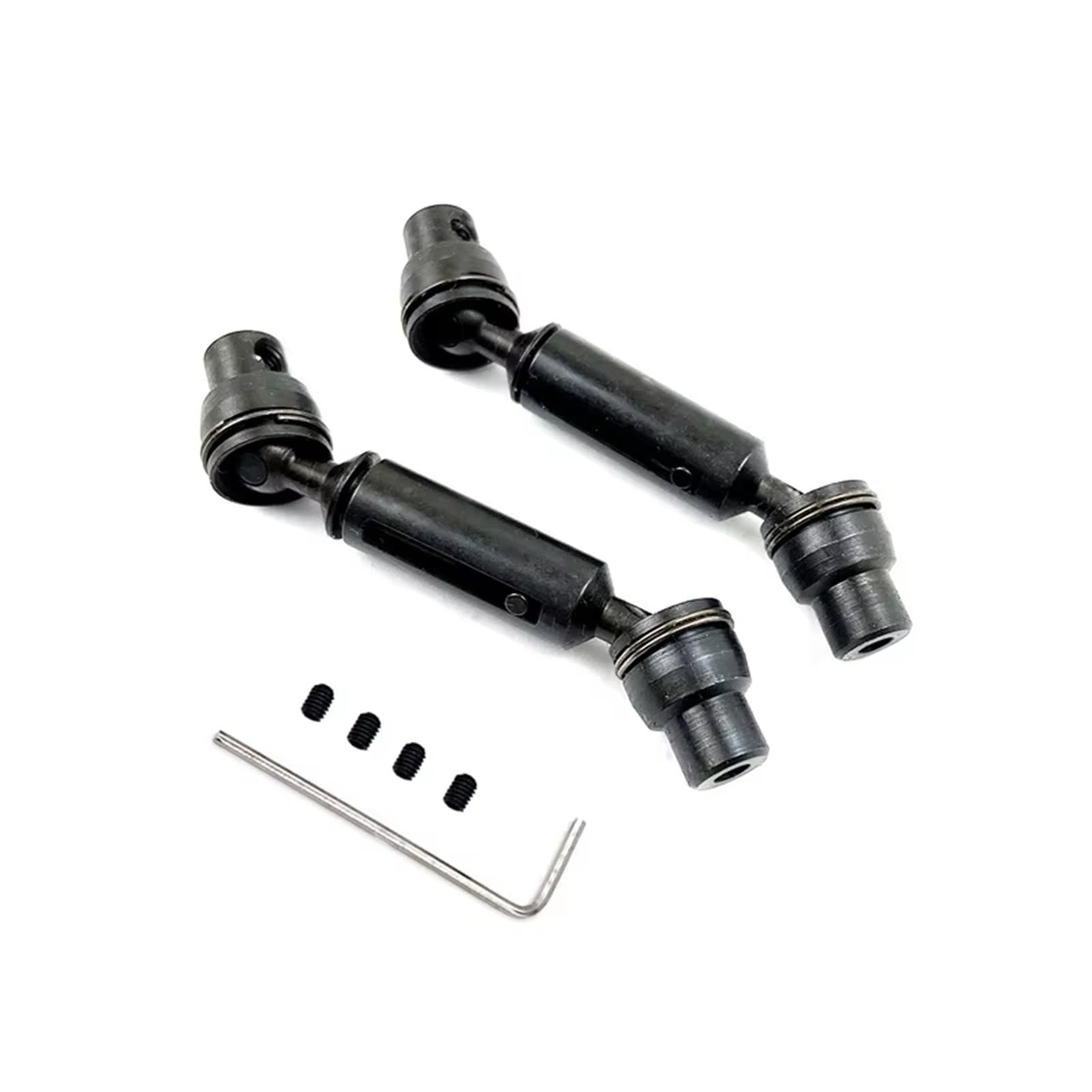 APMXQWIL RC Autoteile Kompatibel Mit WPL C14 C24 D12 B14 B24 B16 B36 Für MN D90 Für MN98 Für MN99S RC Auto Upgrades Teile Metall Antriebswelle Antriebswelle CVD(Black,4x4) von APMXQWIL