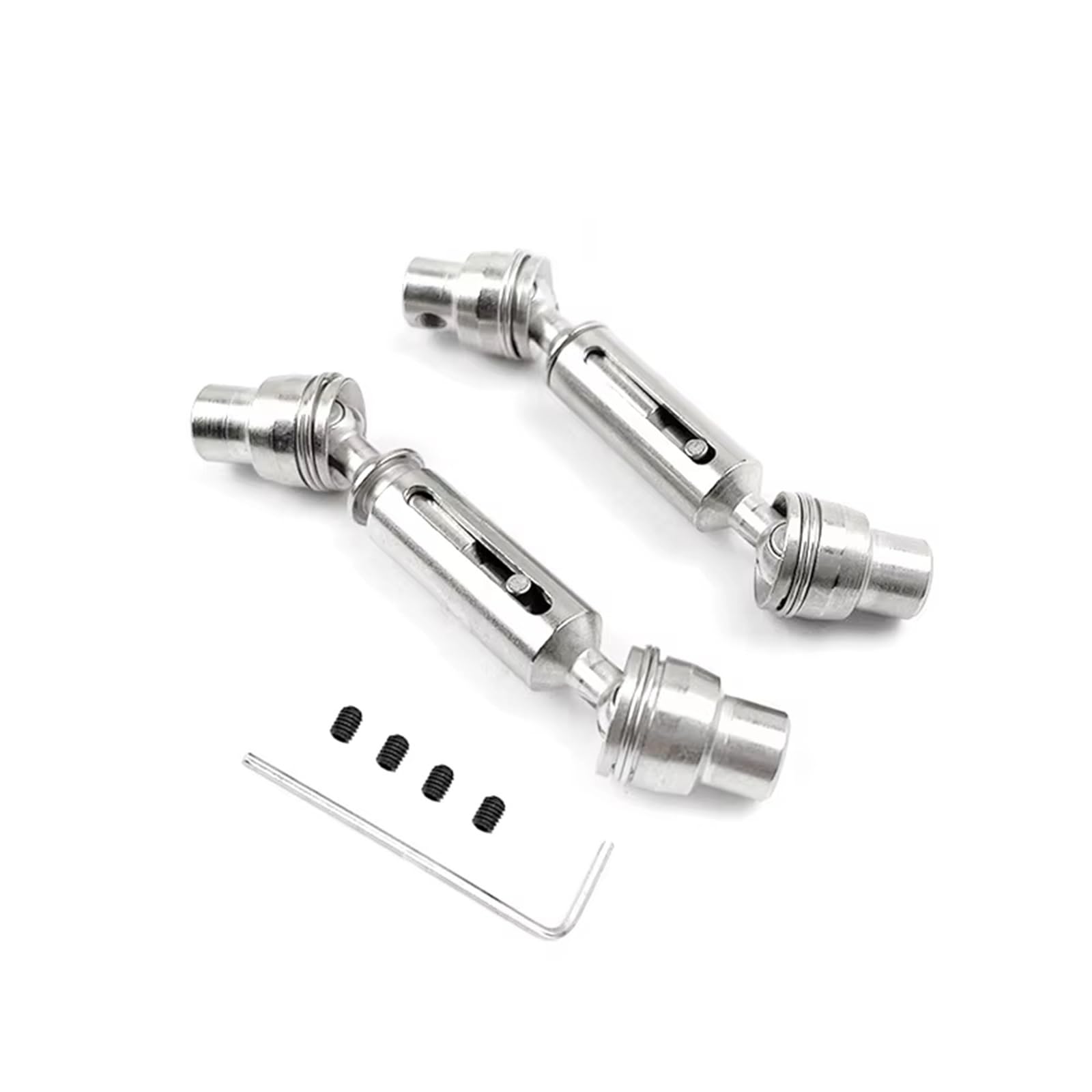 APMXQWIL RC Autoteile Kompatibel Mit WPL C14 C24 D12 B14 B24 B16 B36 Für MN D90 Für MN98 Für MN99S RC Auto Upgrades Teile Metall Antriebswelle Antriebswelle CVD(Silver,4x4) von APMXQWIL
