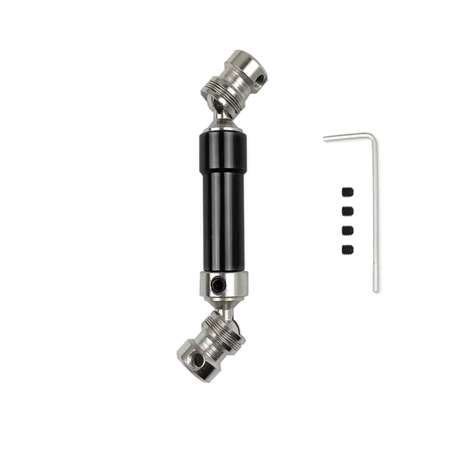 APMXQWIL RC Autoteile Kompatibel Mit Wltoys 12427 12423 12428 12429 1/12 RC Auto Upgrade Teile Ersatz Zubehör Metall Hintere Antriebswelle 80mm-100mm(Black) von APMXQWIL