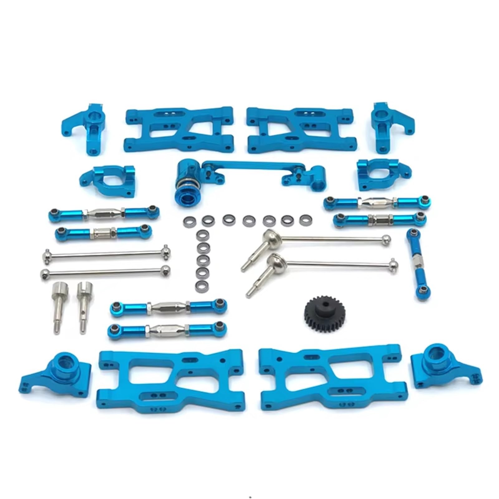 APMXQWIL RC Autoteile Kompatibel Mit Wltoys 144010 144002 124017 124019 124018 144001 124007 RC Teile Upgrade Kit Antriebswelle Zugstange Für Schwingenlenkung(Blue) von APMXQWIL