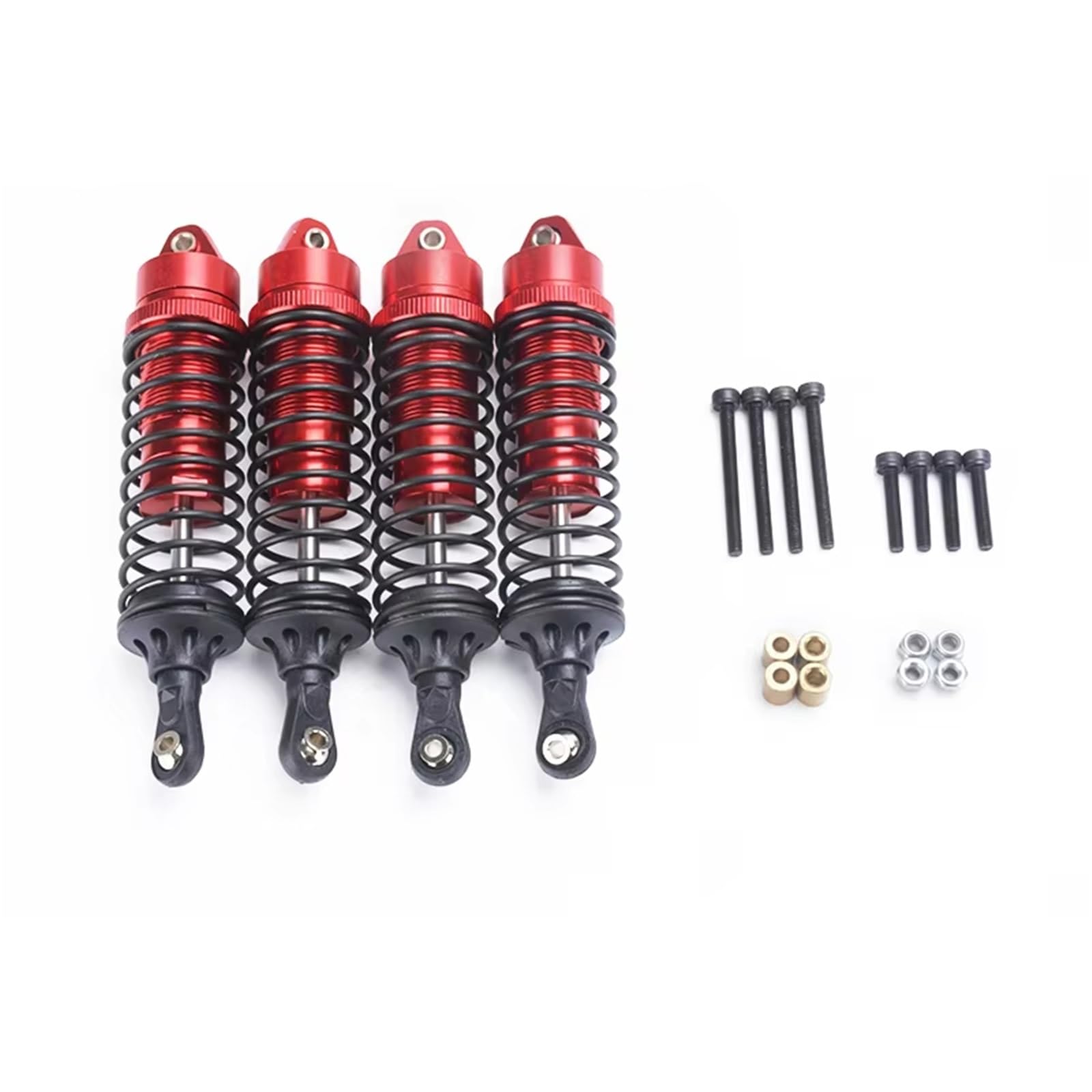 APMXQWIL RC Autoteile Kompatibel Mit YIKONG YK4082 YK4102 YK4103 YK4083 Metall Stoßdämpfer Dämpfer RC Car Crawler Upgrade Zubehör(Red) von APMXQWIL