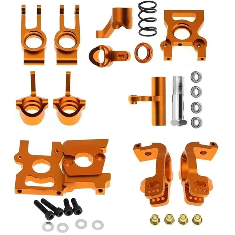 APMXQWIL RC Autoteile Kompatibel Mit ZD Für Racing Für DBX-07 EX-07 DBX07 EX07 1/7 RC Auto Upgrade Teile Metall Kit Lenkung Tasse Lenkung Montage Motor Halterung(Yellow) von APMXQWIL