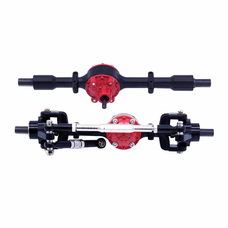 APMXQWIL RC Autoteile Kompatibel mit WPL C14 C24 C34 C44 B14 B24 1/16 RC Auto Upgrades Teile Zubehör Metall Vorder- und Hinterachse Set(ColorC) von APMXQWIL