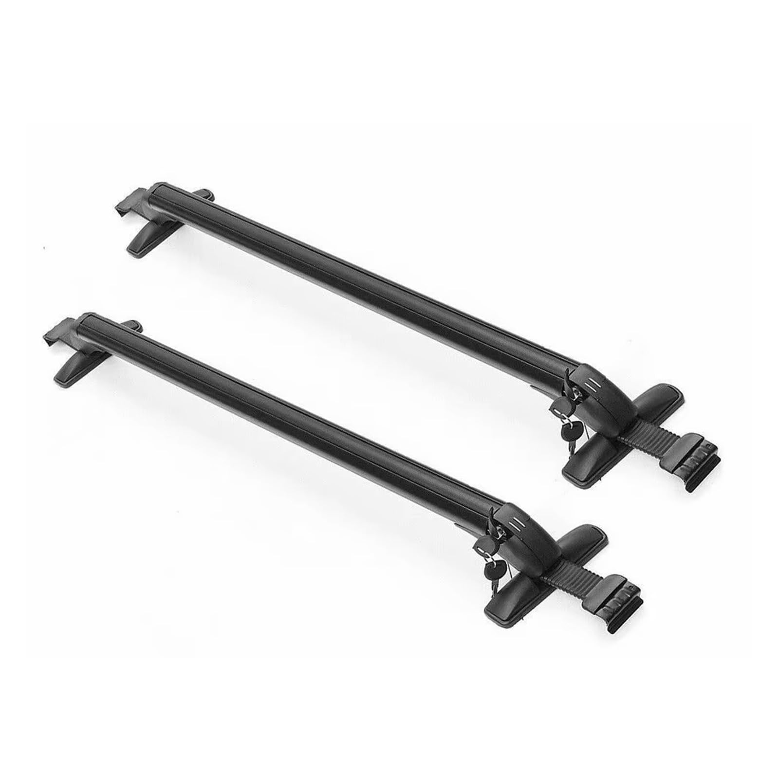 APNWVFO Dachträger 1 Paar Universal-Fahrzeug-Autodach-Montage-Rack-Schienenstange Schwarzer Aluminium-Gepäckträger Mit Schloss Top-Auto-Rack Dachgepäckträger(B) von APNWVFO