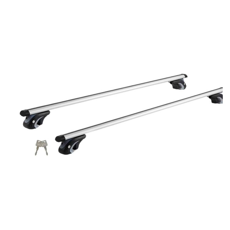 APNWVFO Dachträger Dachträger-Querstange Verstellbar Aluminium-Dachreling-Querstange Gepäckträger Obere Dachquerstange Silber/Schwarz Dachgepäckträger von APNWVFO