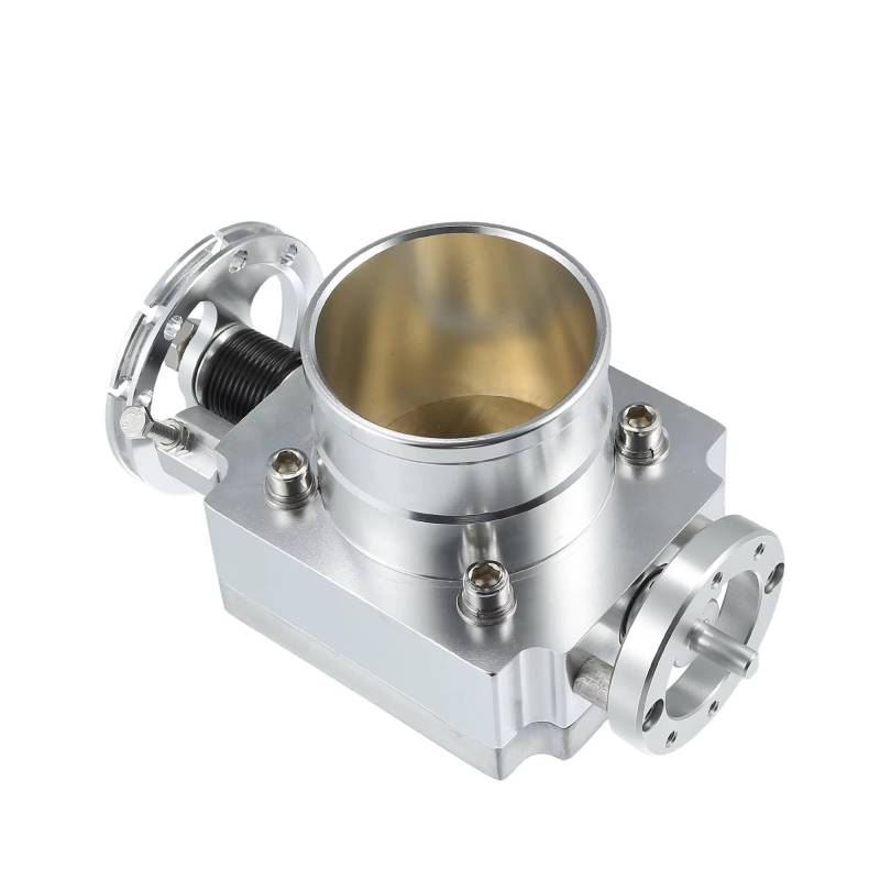 APNWVFO Drosselklappenbaugruppe Universal 65mm/2,56 "Silber Ton Aluminium Legierung Auto Drosselklappengehäuse Für Auto Motor Teile Luft Ansaugsysteme Drosselklappenstutzen von APNWVFO