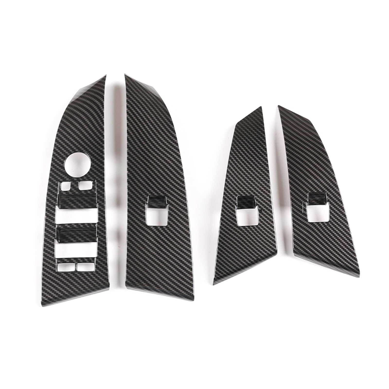 APNWVFO Innenausstattung Formteile Für 5 Series E60 2004 2005 2006 LHD Fensterheber-Taste Schalter Panel Abdeckung Rahmen Trim Innen Auto Zubehör Auto-Dekor Zubehör(Carbon Fiber) von APNWVFO