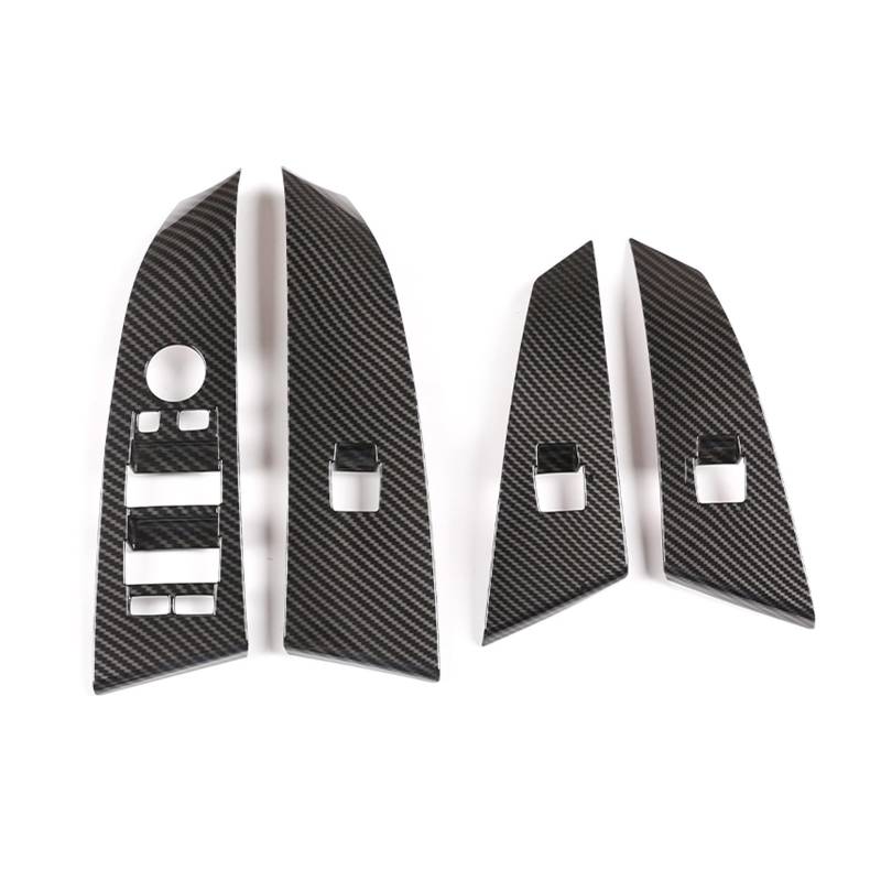 APNWVFO Innenausstattung Formteile Für 5 Series E60 2004 2005 2006 LHD Fensterheber-Taste Schalter Panel Abdeckung Rahmen Trim Innen Auto Zubehör Auto-Dekor Zubehör(Carbon Fiber) von APNWVFO