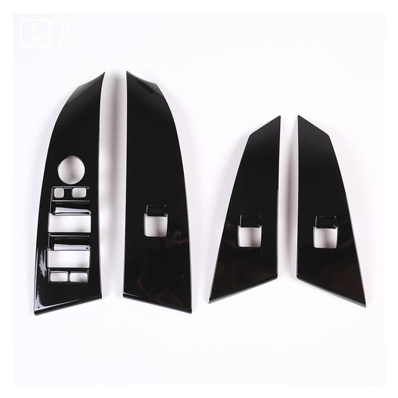 APNWVFO Innenausstattung Formteile Für 5 Series E60 2004 2005 2006 LHD Fensterheber-Taste Schalter Panel Abdeckung Rahmen Trim Innen Auto Zubehör Auto-Dekor Zubehör(Gloss Black) von APNWVFO