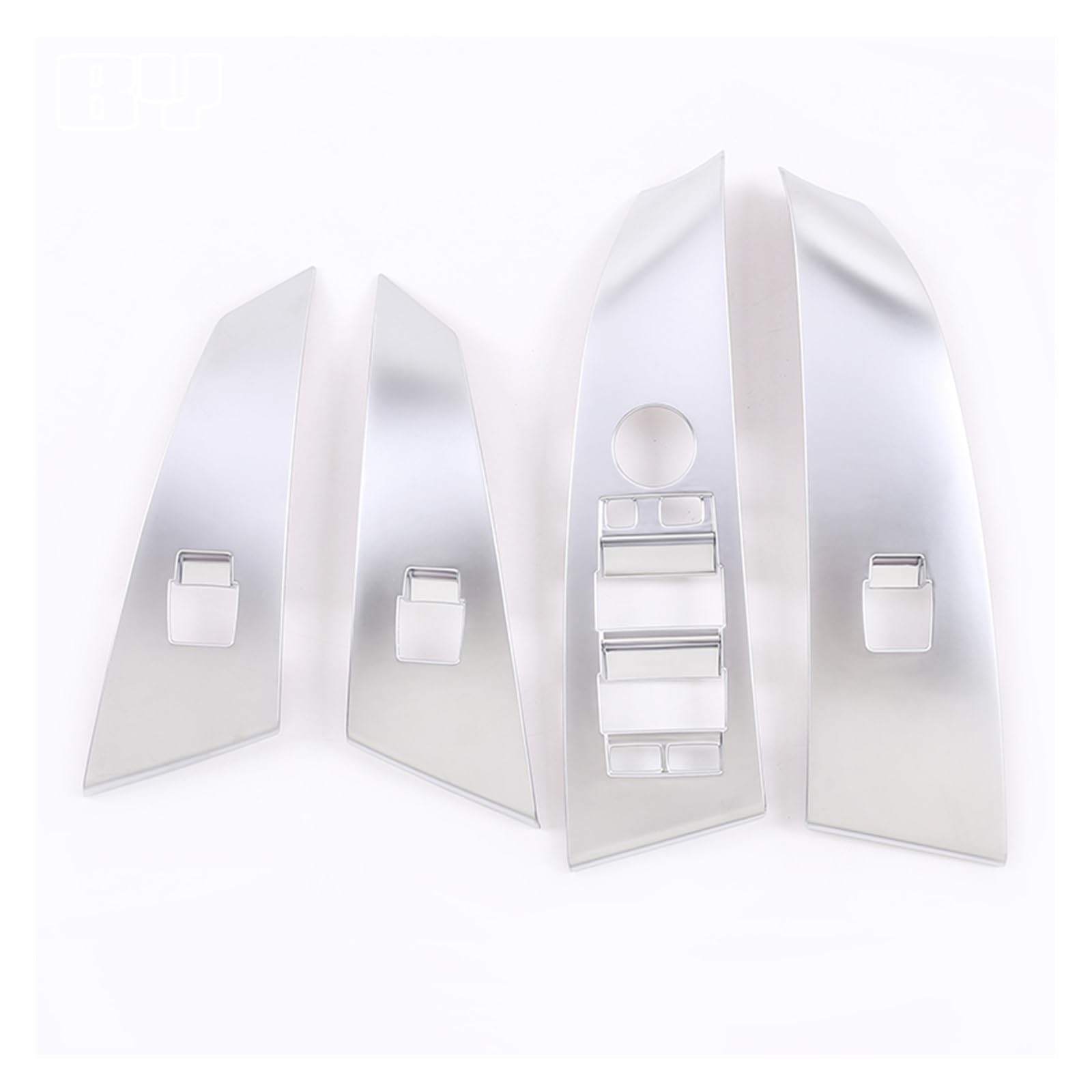 APNWVFO Innenausstattung Formteile Für 5 Series E60 2004 2005 2006 LHD Fensterheber-Taste Schalter Panel Abdeckung Rahmen Trim Innen Auto Zubehör Auto-Dekor Zubehör(Silber) von APNWVFO