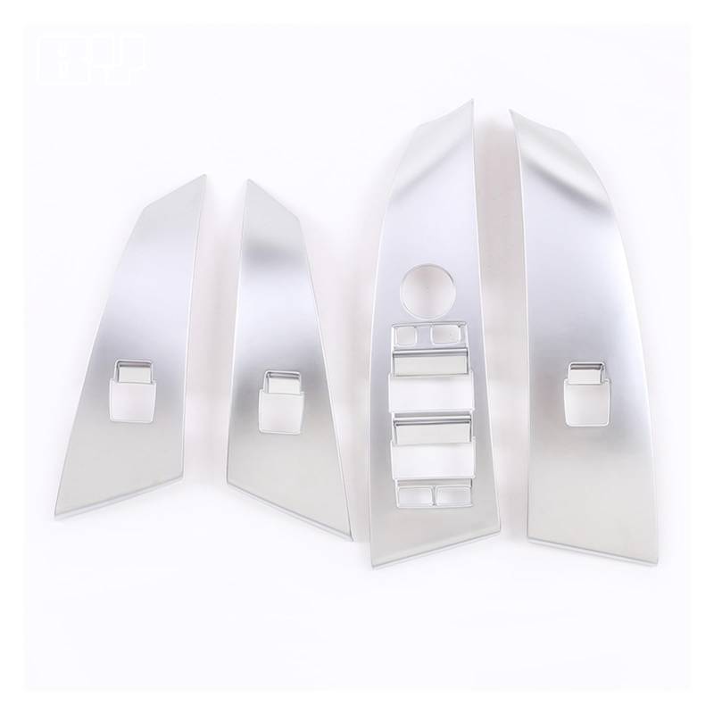 APNWVFO Innenausstattung Formteile Für 5 Series E60 2004 2005 2006 LHD Fensterheber-Taste Schalter Panel Abdeckung Rahmen Trim Innen Auto Zubehör Auto-Dekor Zubehör(Silber) von APNWVFO