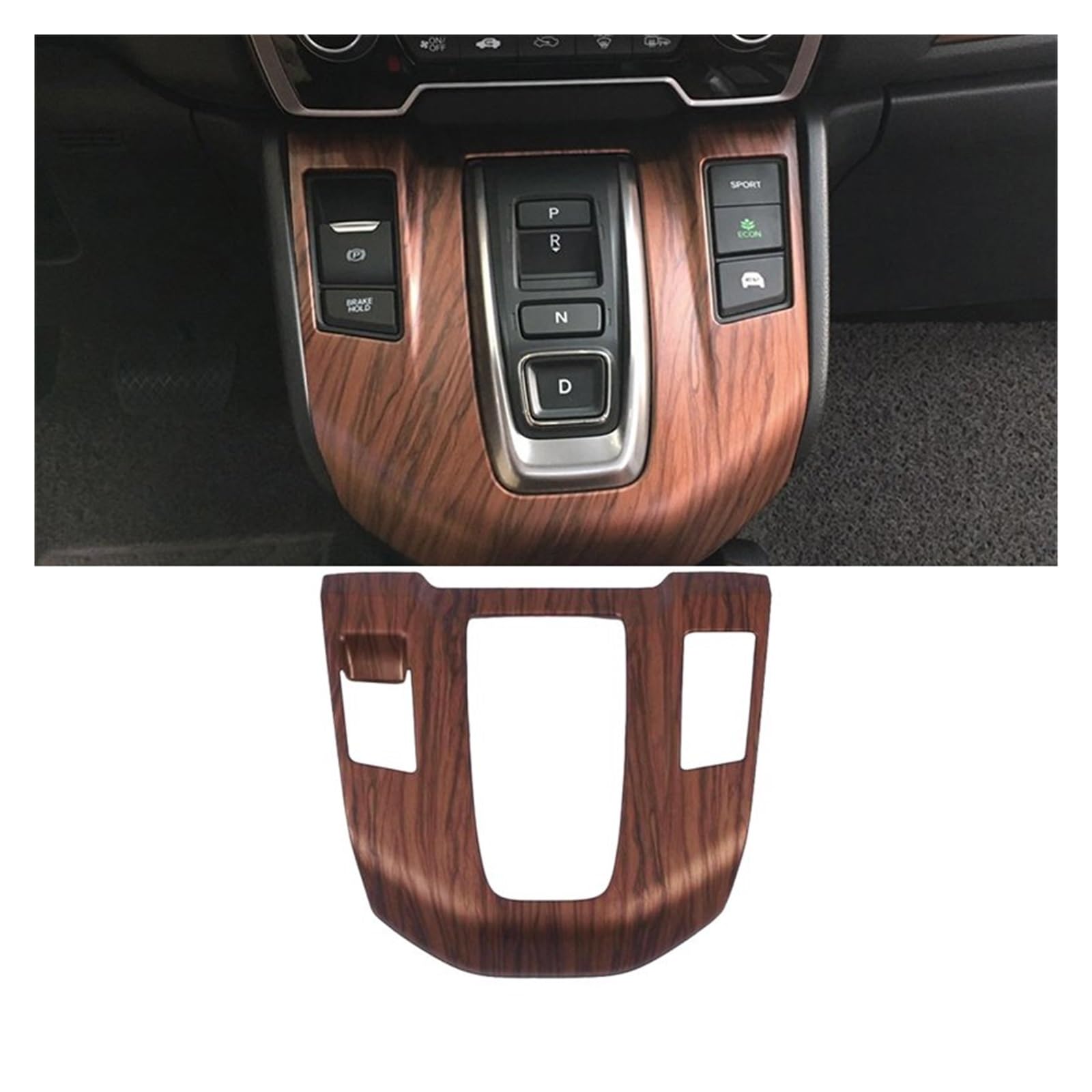 APNWVFO Innenausstattung Formteile Für CRV Für CR-V 2017 2018 2019 2020 Autoinnenraum Pfirsichholzmaserung Innentürgriff Dekorationsrahmen Auto-Dekor Zubehör(Hybrid Version) von APNWVFO