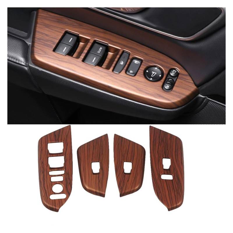APNWVFO Innenausstattung Formteile Für CRV Für CR-V 2017 2018 2019 2020 Autoinnenraum Pfirsichholzmaserung Innentürgriff Dekorationsrahmen Auto-Dekor Zubehör(Low Configuration-B) von APNWVFO