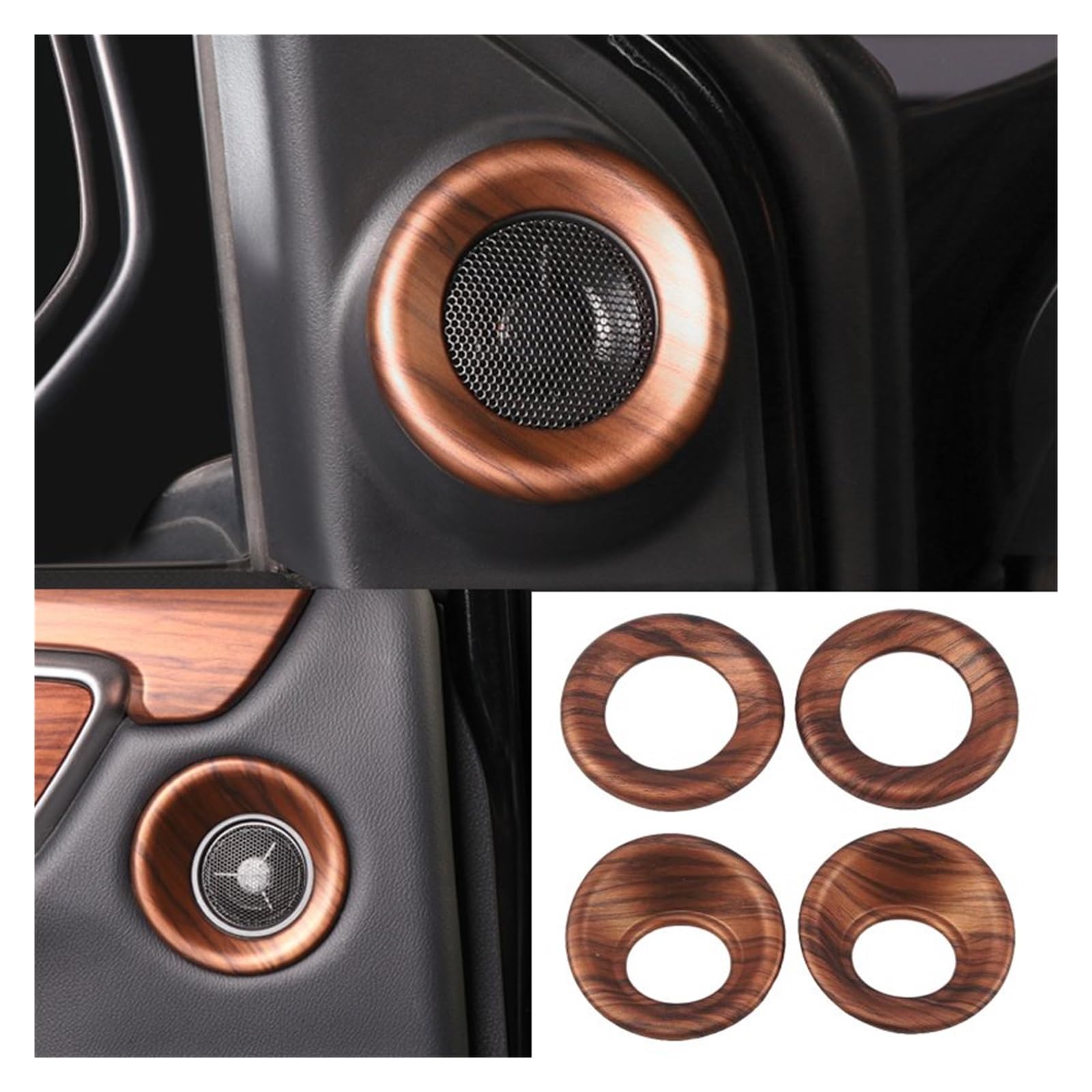 APNWVFO Innenausstattung Formteile Für CRV Für CR-V 2017 2018 2019 2020 Autoinnenraum Pfirsichholzmaserung Innentürgriff Dekorationsrahmen Auto-Dekor Zubehör(Wood Color-A) von APNWVFO