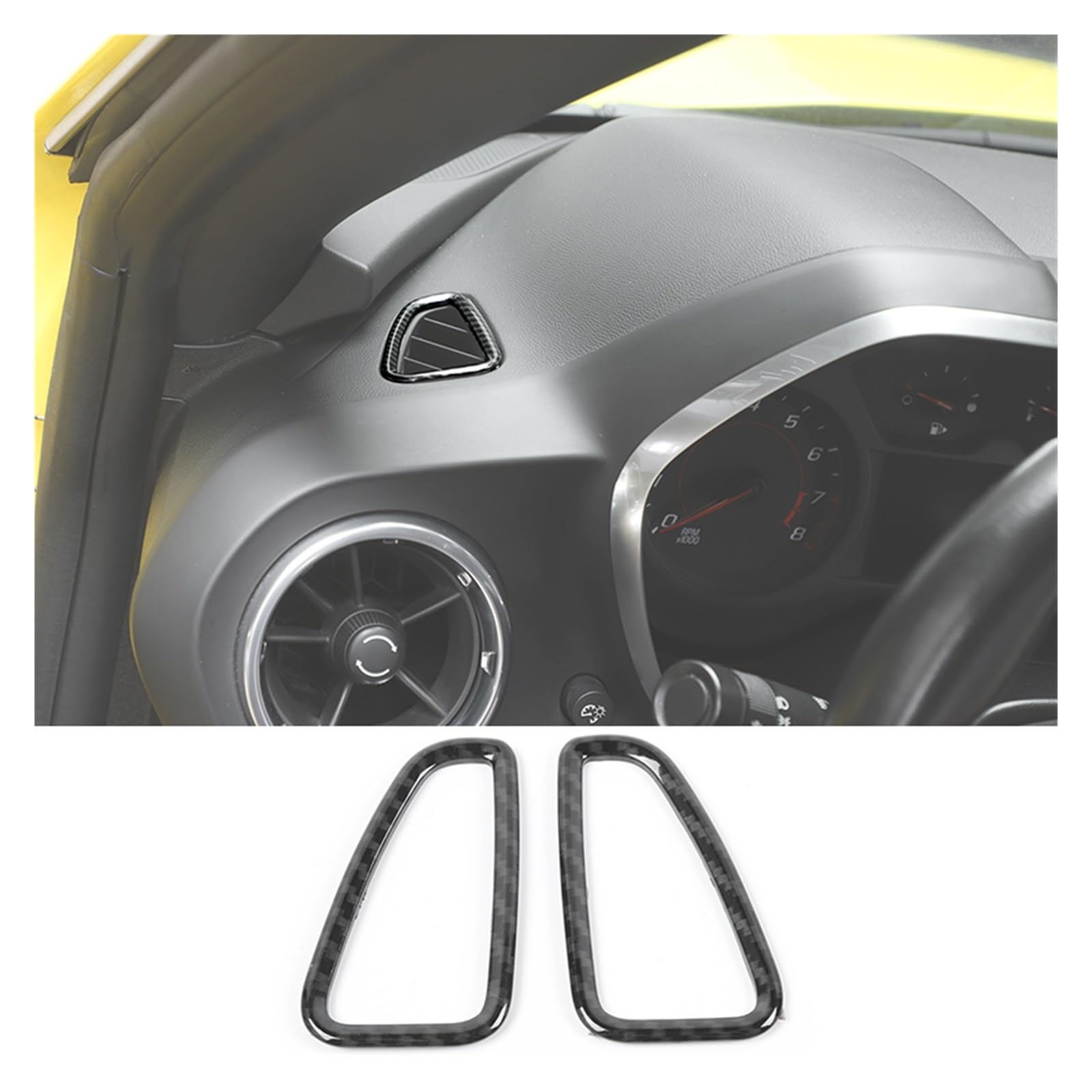 APNWVFO Innenausstattung Formteile Für Chevrolet Für Camaro 2017 2018 2019 2020 Innenausstattung Auto-Armaturenbrett Air Vent Outlet Dekoration Abdeckung Trim Auto-Dekor Zubehör(Carbon Fiber Grain) APNWVFO Innenausstattung Formteile Für Chevrolet Für Camaro 2017 2018 2019 2020 Innenausstattung Auto-Armaturenbrett Air Vent Outlet Dekoration Abdeckung Trim Auto-Dekor Zubehör(Carbon Fiber Grain) von APNWVFO