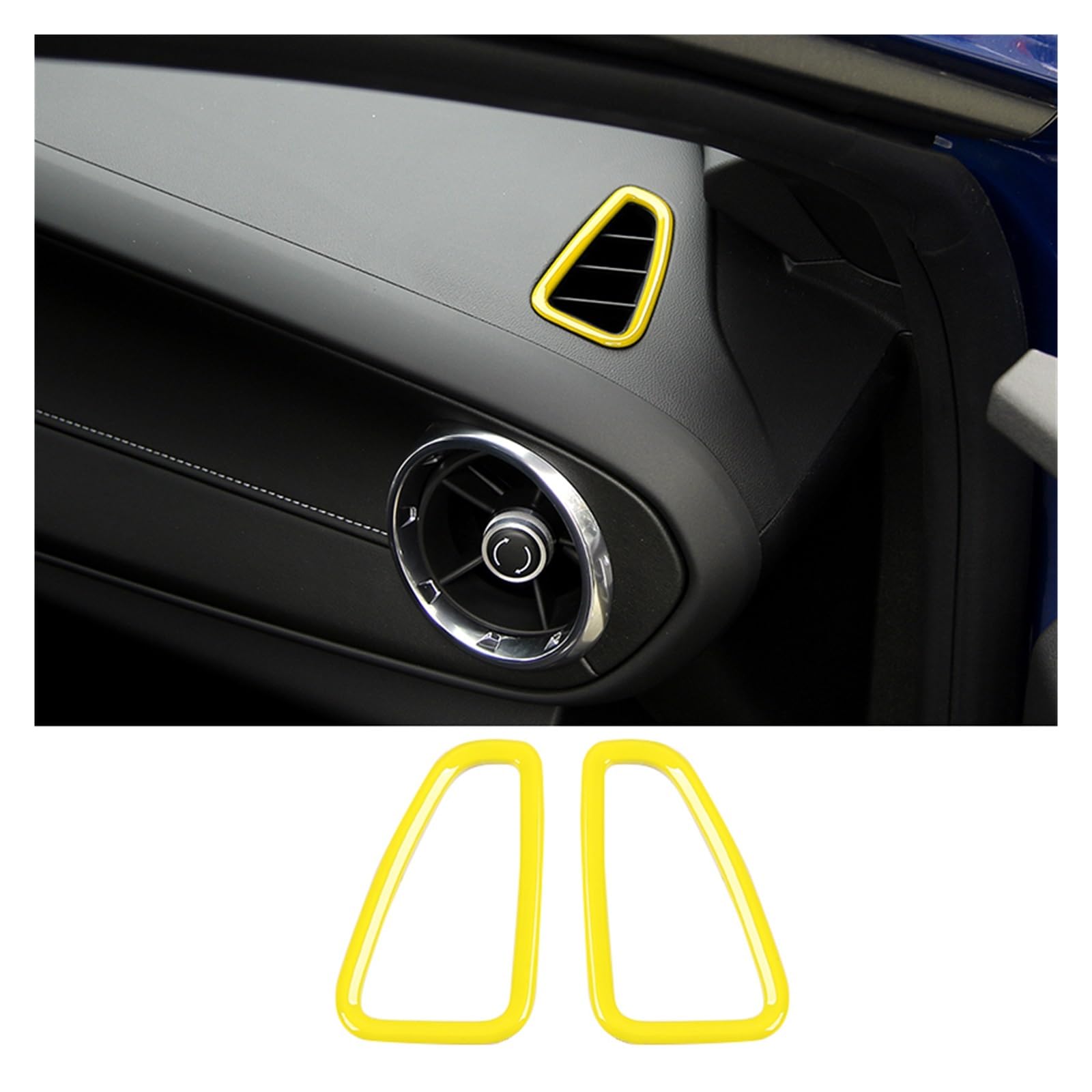 APNWVFO Innenausstattung Formteile Für Chevrolet Für Camaro 2017 2018 2019 2020 Innenausstattung Auto-Armaturenbrett Air Vent Outlet Dekoration Abdeckung Trim Auto-Dekor Zubehör(Yellow) von APNWVFO
