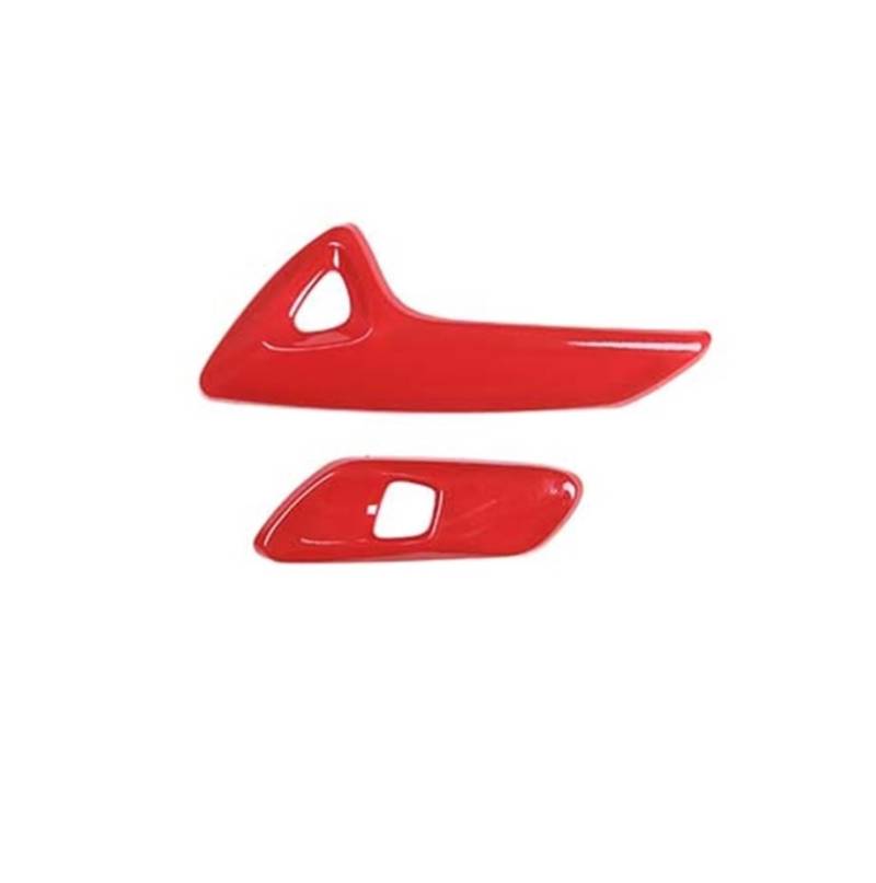 APNWVFO Innenausstattung Formteile Für Chevrolet Für Corvette C7 2014-2019 Auto Innentür Armlehne Elektrische Schalter Taste Rahmen Abdeckung Trim Aufkleber Auto-Dekor Zubehör(Red) von APNWVFO