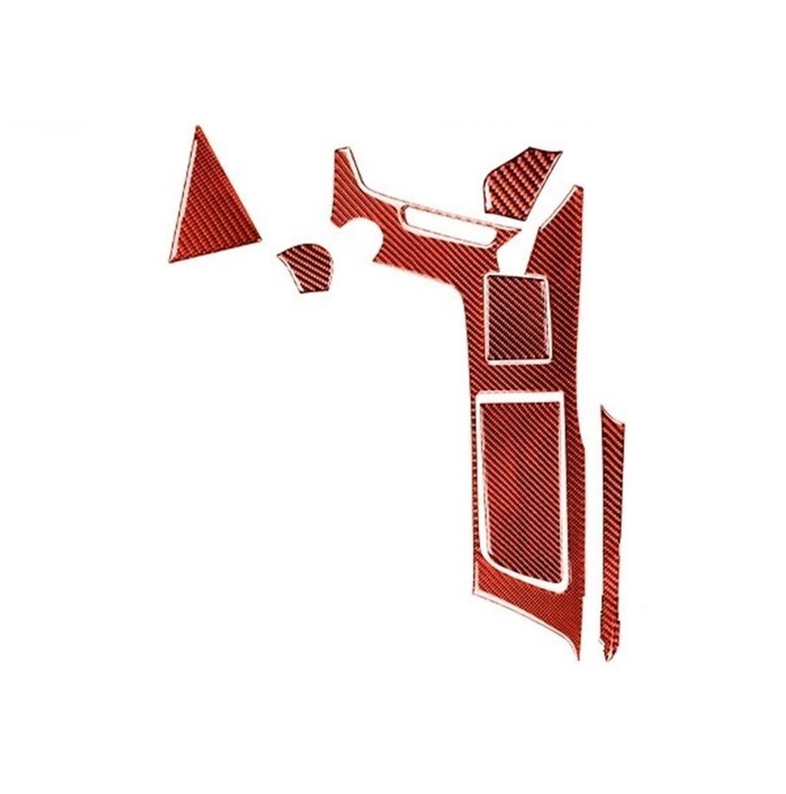 APNWVFO Innenausstattung Formteile Für Chevrolet Für Corvette C7 2014-2019 Getriebe Shift Übertragung Panel Abdeckung Auto Innen Zubehör Auto-Dekor Zubehör(4 Red) von APNWVFO