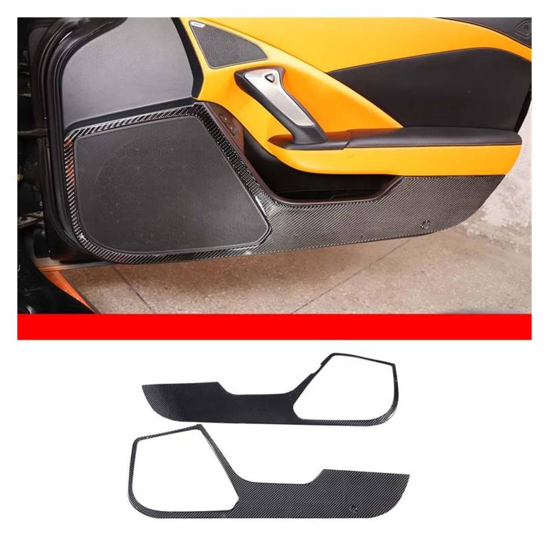 APNWVFO Innenausstattung Formteile Für Chevrolet Für Corvette C7 2014-2019 Tür Anti-Kick Panel Abdeckung Dekoration Trim Auto Innen Zubehör Auto-Dekor Zubehör(Style A) von APNWVFO