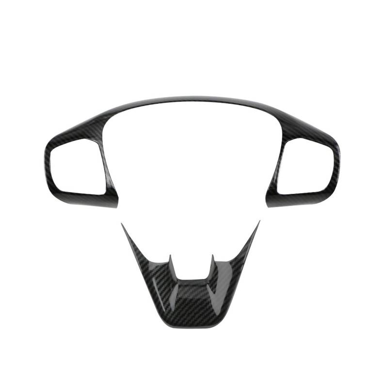 APNWVFO Innenausstattung Formteile Für Ford Für Focus 2019 2020 MK4 ABS Innen Lenkrad Abdeckung Borte Aufkleber Zubehör Auto-Dekor Zubehör(Carbon Fiber Black) von APNWVFO