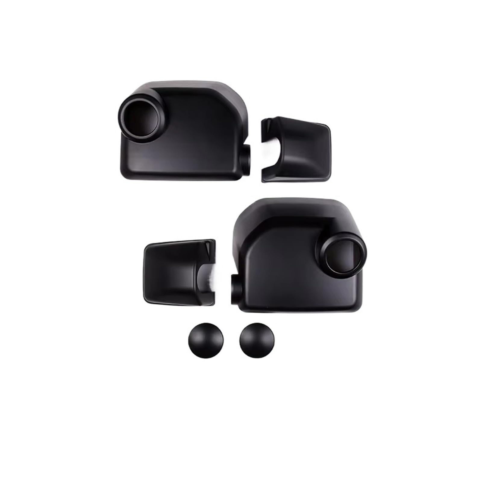 APNWVFO Innenausstattung Formteile Für Toyota FJ Für Cruiser 2007-2021 Auto Außenspiegel Abdeckung Dekorative Aufkleber Auto Zubehör Auto-Dekor Zubehör(Matte Black) von APNWVFO