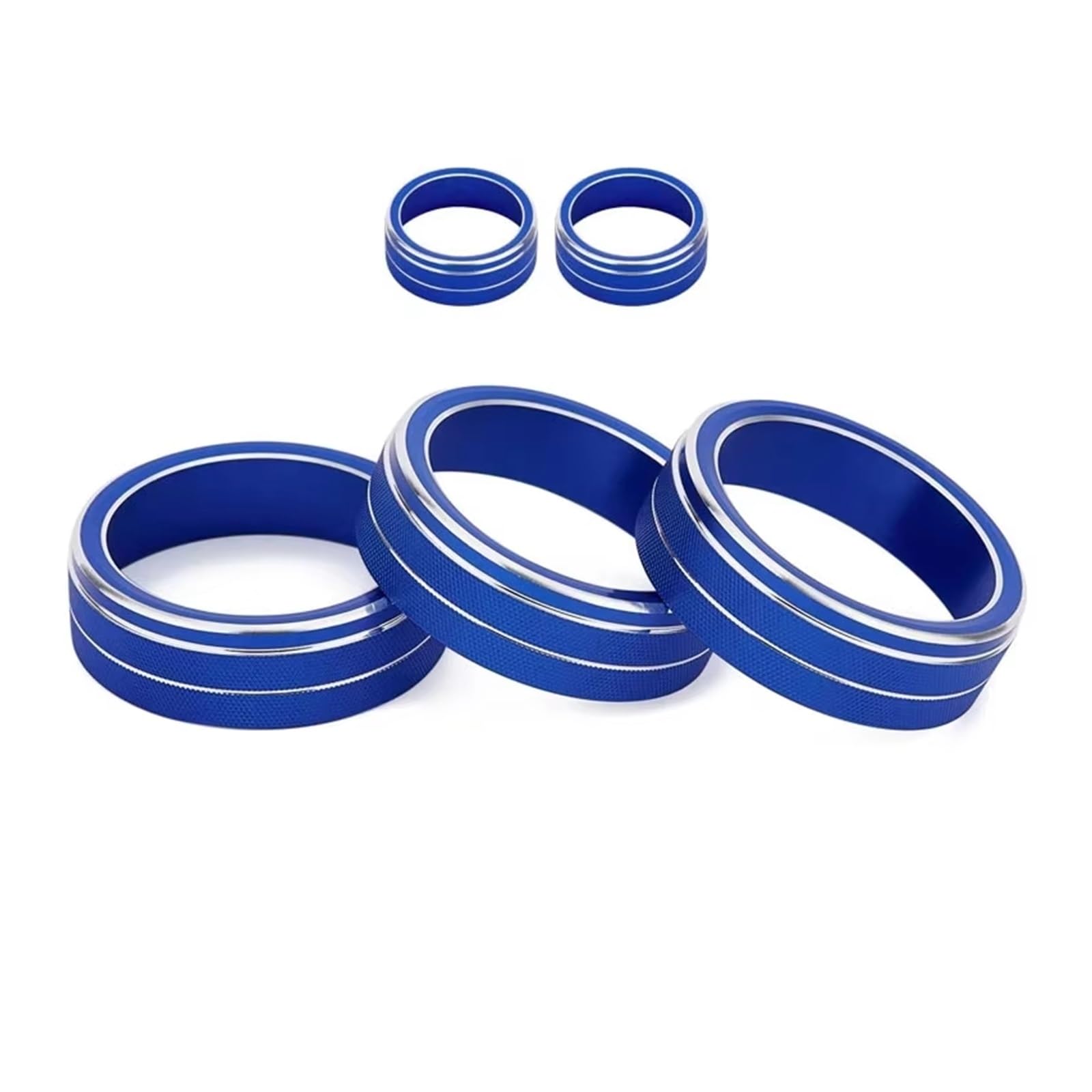 APNWVFO Innenausstattung Formteile Für VW Für Golf MK7 2014-2020 Auto Klimaanlage Knopf Abdeckung Control Schalter Dekoration Ring Auto-Dekor Zubehör(Blue) von APNWVFO