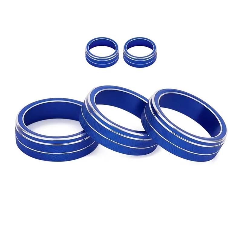 APNWVFO Innenausstattung Formteile Für VW Für Golf MK7 2014-2020 Auto Klimaanlage Knopf Abdeckung Control Schalter Dekoration Ring Auto-Dekor Zubehör(Blue) von APNWVFO