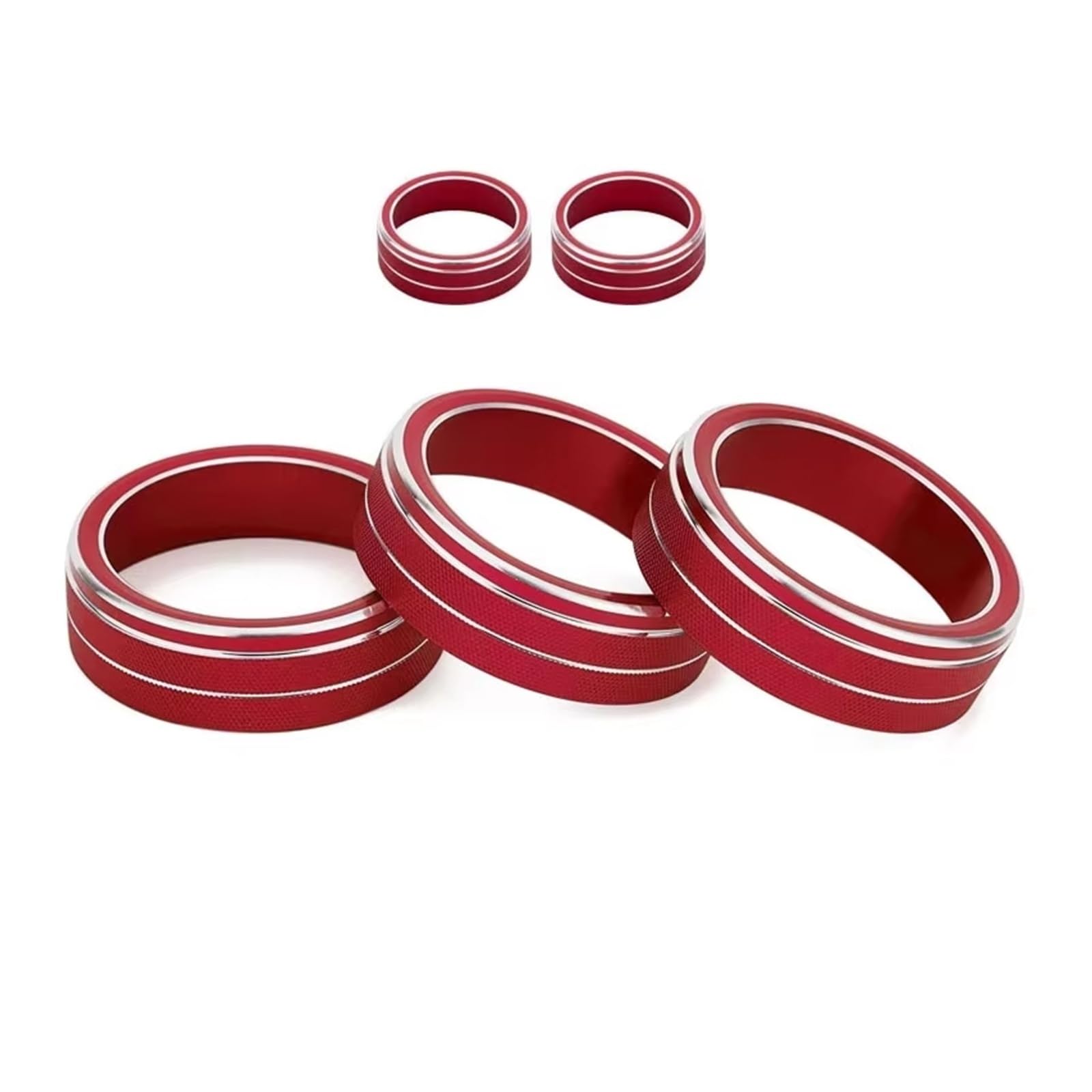 APNWVFO Innenausstattung Formteile Für VW Für Golf MK7 2014-2020 Auto Klimaanlage Knopf Abdeckung Control Schalter Dekoration Ring Auto-Dekor Zubehör(Red) von APNWVFO