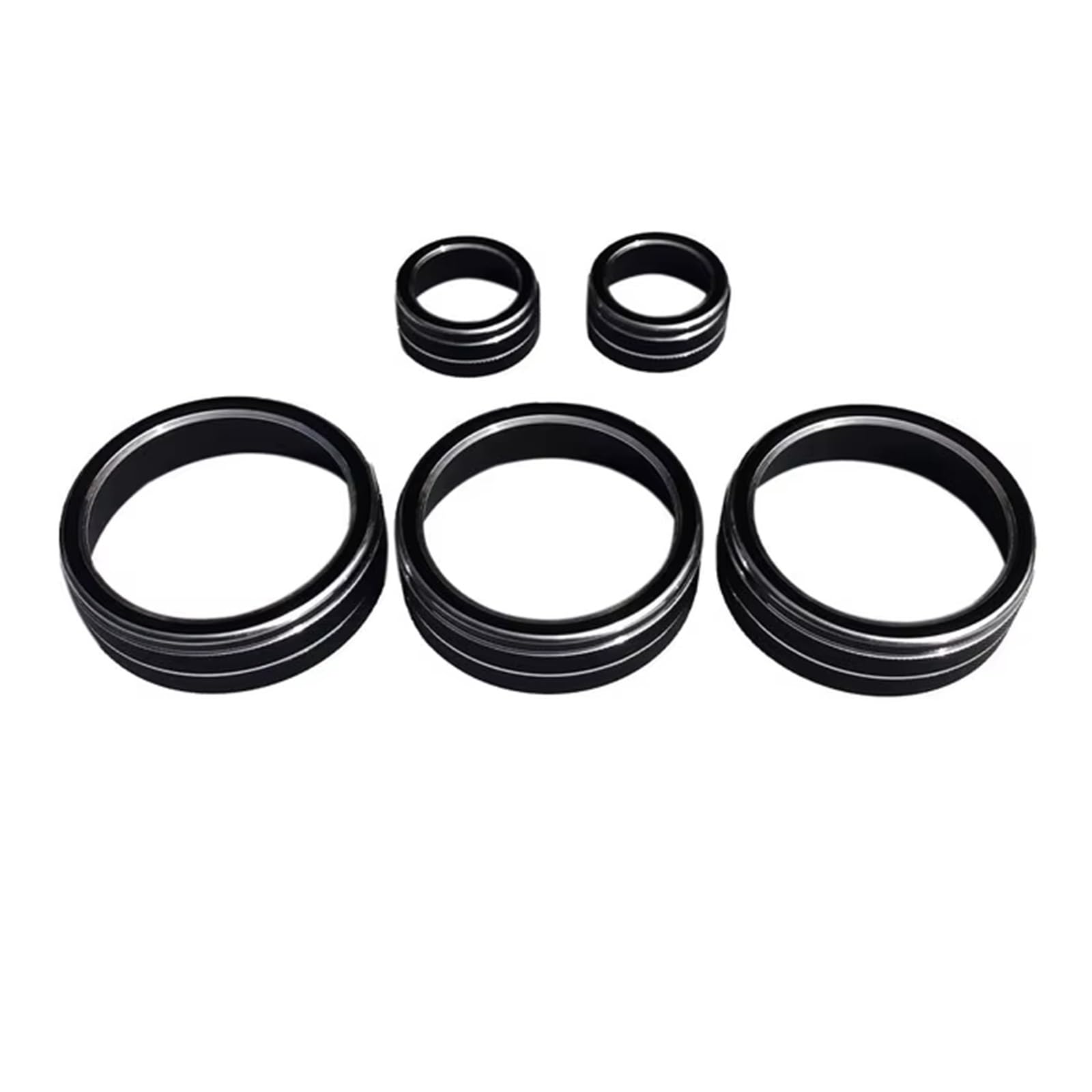 APNWVFO Innenausstattung Formteile Für VW Für Golf MK7 2014-2020 Auto Klimaanlage Knopf Abdeckung Control Schalter Dekoration Ring Auto-Dekor Zubehör(Schwarz) von APNWVFO