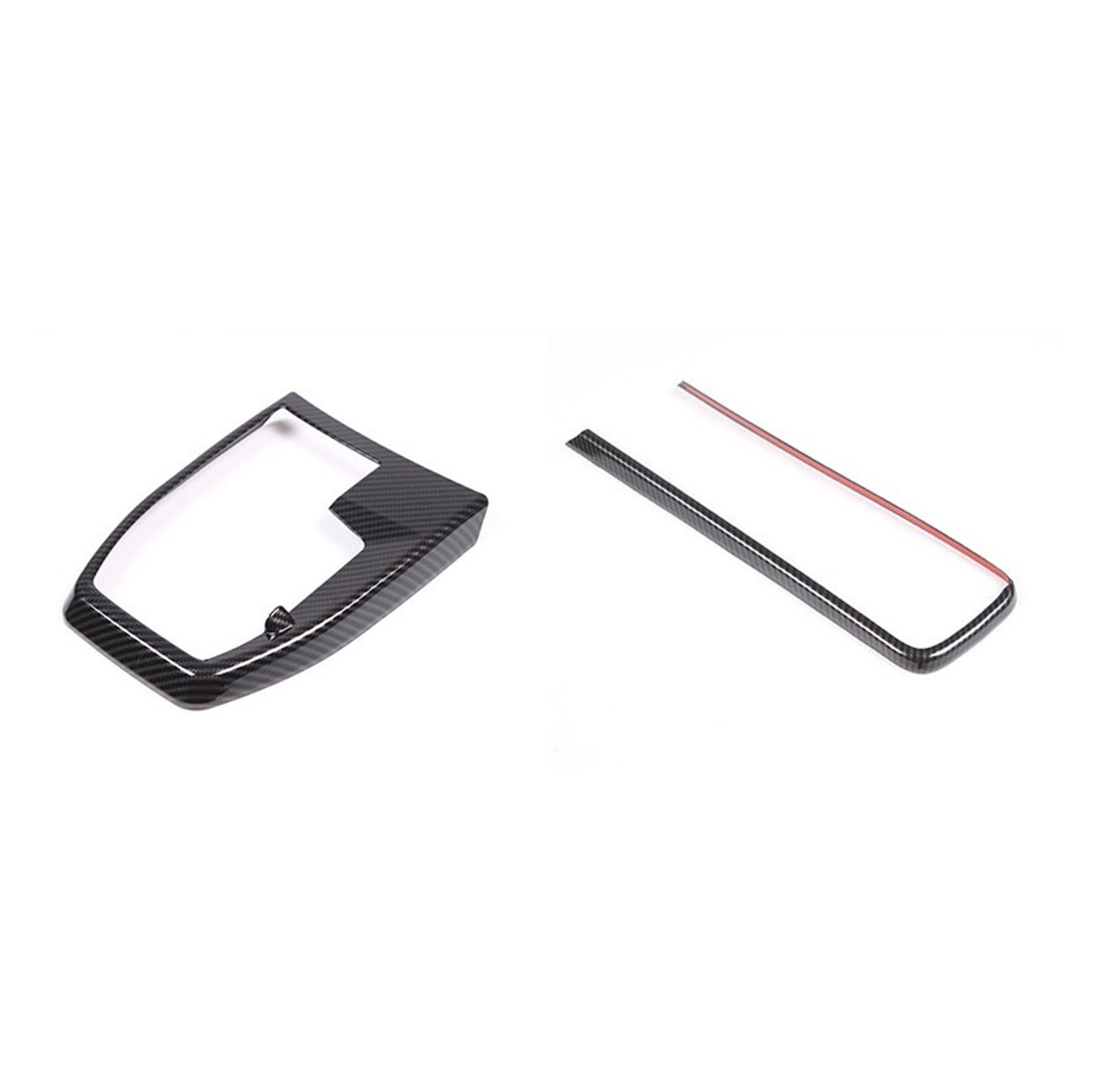 APNWVFO Innenausstattung Formteile Für X1 U11 2023-2024 Auto Mittelarmlehne Box Rahmen Abdeckung Dekoration Auto Innenausstattung Auto-Dekor Zubehör(2Piece Carbon Fiber) von APNWVFO