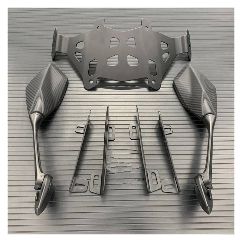 APNWVFO Motorrad-Seitenspiegel Für NMAX155 2020 2021 Motorrad Stand GPS Halterung Handy-Navigation Platte Halter Rückansicht Spiegel Motorrad Rückspiegel(Bracket and Mirror-B) von APNWVFO
