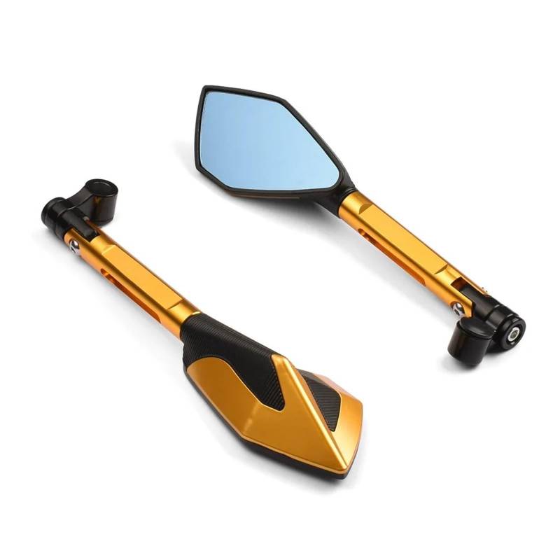 APNWVFO Motorrad-Seitenspiegel Für Suzuki Für GSR 400 2008-2012 Für GSR 600 2006-2011 Für GSR 750 2011-2021 Motorrad Rearview Außenspiegel Motorrad Rückspiegel(Golden) von APNWVFO