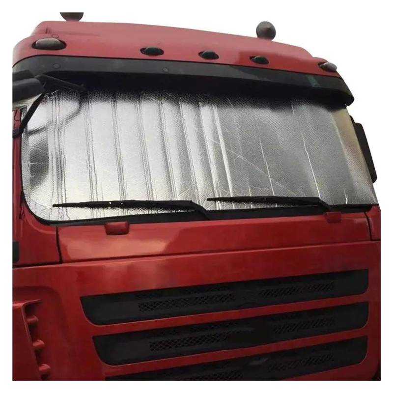APNWVFO Minimalistischer Autosonnenschutz Autofenster 220x70CM Auto Frontscheibe Abdeckung Doppelseitige Silber Aluminium Film Klapp Auto Sonnenschutz Windschutzscheibe Abdeckung Schutz Für Lkw von APNWVFO