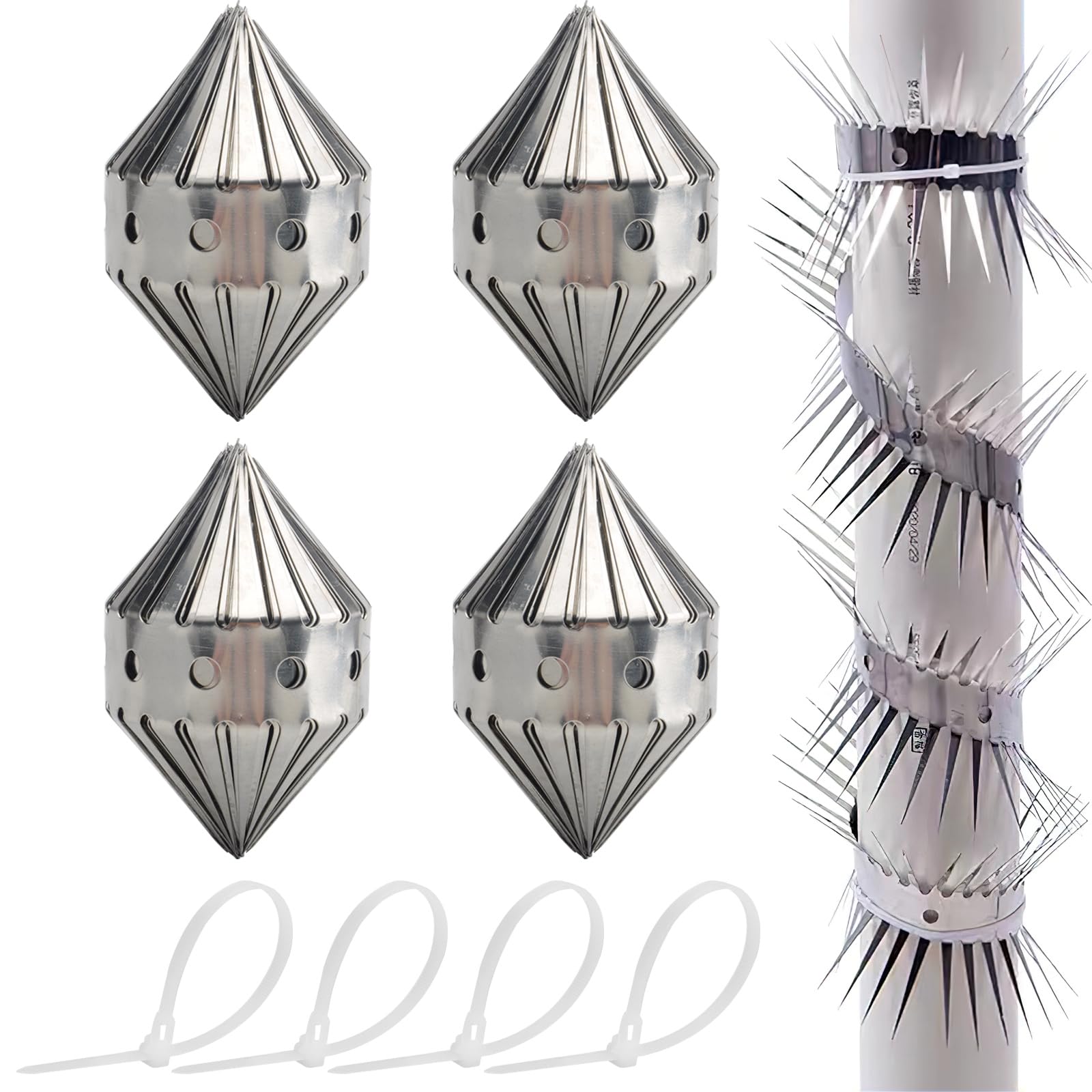 APOMOONS 4Pcs Marderschreck, 100cm Marderabwehr Fallrohrschutz Marderschutz für Fallrohre Marderabwehr Haus WaschbäR Abwehr Marderschutz für Auto Marderschreck Dachboden Tierfreundliche von APOMOONS