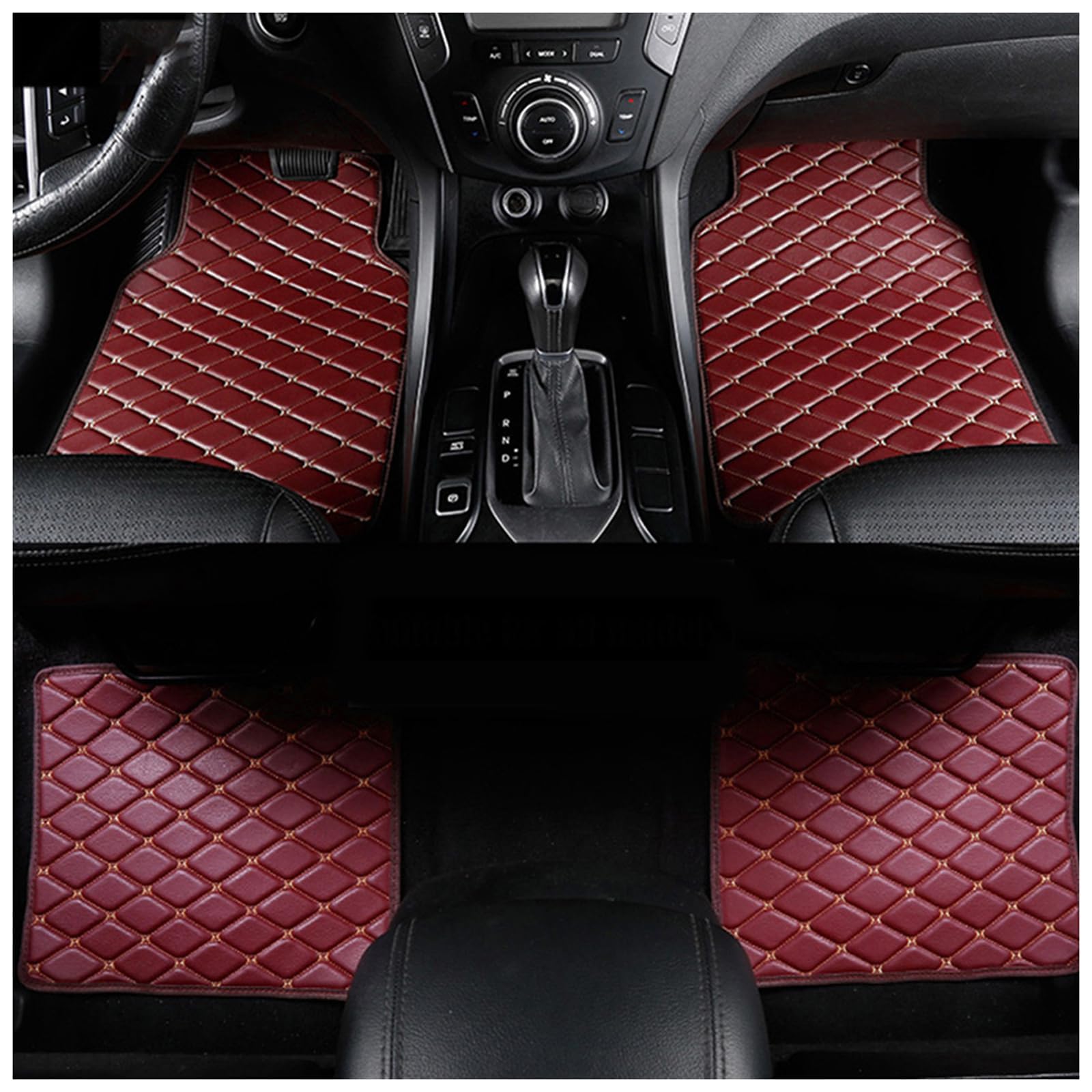 Vierteilige Autofußmatten, für Vw Transporter T6 Van Front Only 2015-2019 wasserdicht, rutschfest, mit Perfekter Passform.,B Black Red Vierteilige Autofußmatten, für Vw Transporter T6 Van Front Only 2015-2019 wasserdicht, rutschfest, mit Perfekter Passform.,B Black Red von APOQTHF