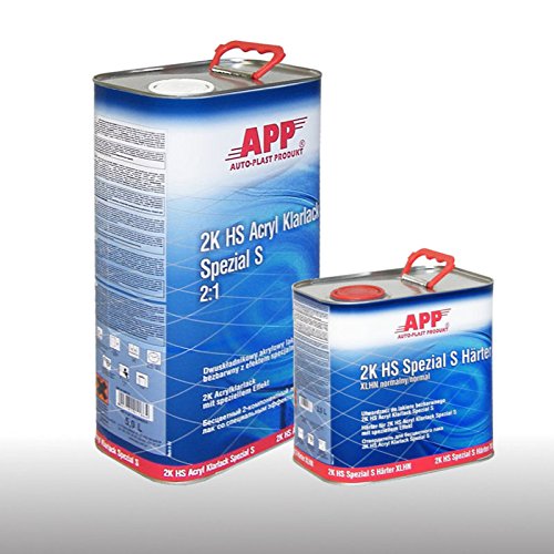 APP 2K HS ACRYL KLARLACK SPEZIAL S (KRATZFEST) 5L + 2.5 HÄRTER (Kurz) 020110K von APP