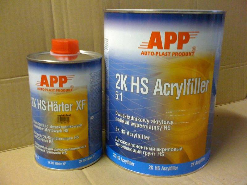 APP 2K HS ACRYLFILLER 5:1 FÜLLER GRAU 4 Liter 020411 von APP