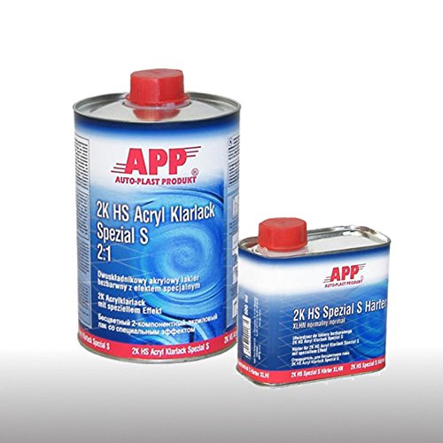 APP Acryl Klarlack 2K HS (Kratzfest) 2:1 1Liter+0,5L Härter kurz von APP