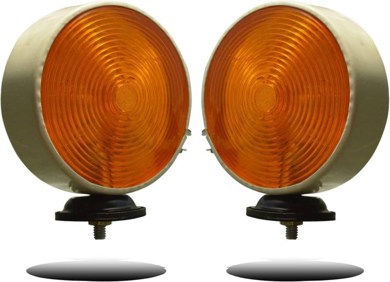 TK M Lollipop Blinker LKW Butler 1518 Licht BMC kompatibel mit Ford Blinkerleuchten LKW Anhänger Lichter BBU1369 ATJ9136 kompatibel mit Bedford 12 V Lichtern, bernsteinfarbene Linse, Farbe Weiß von APSMOTIV