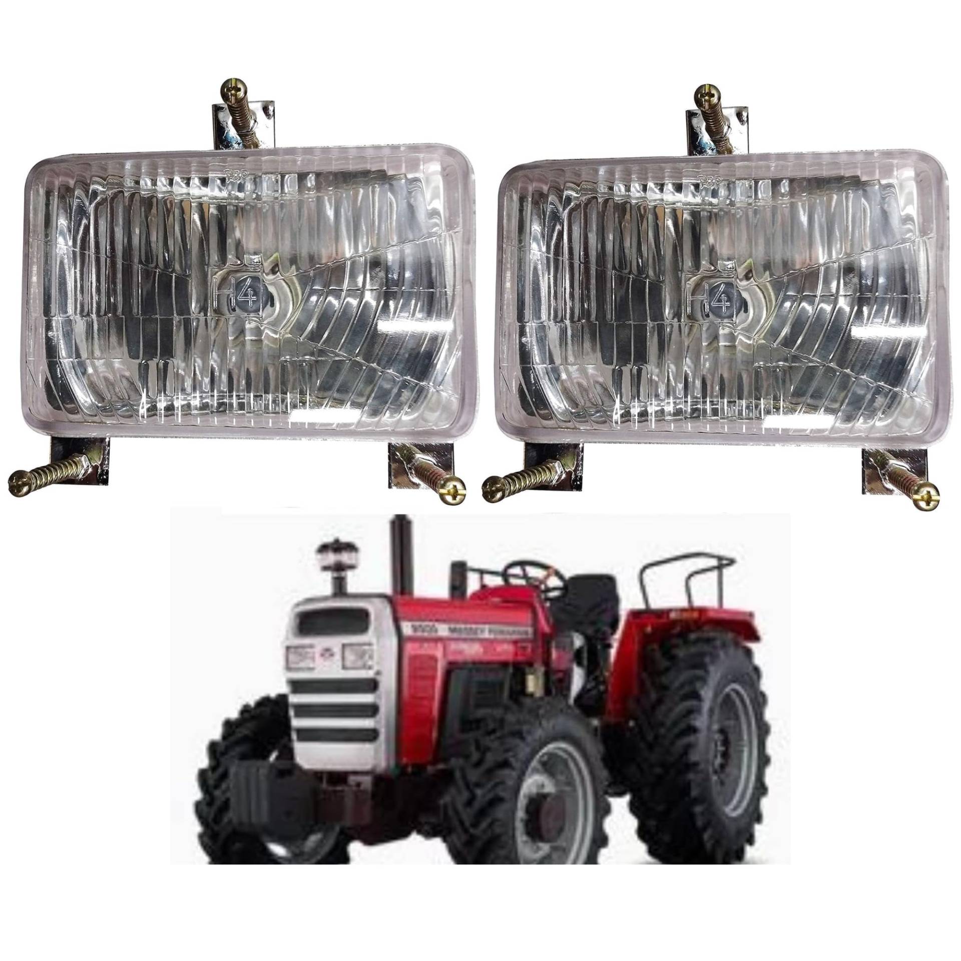 APSMOTIV -Traktor -Scheinwerfer -Assembly -Scheinwerfer -Set mit 12 -V -Volt -Wettbewerbsfähigkeit für Massey Ferguson I 200 3000 300 6100 I artikulierte NA -Serie von APSMOTIV