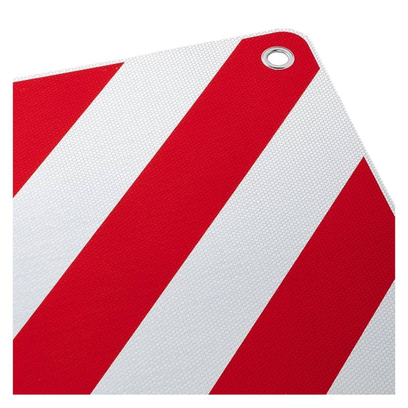 Warntafel für Italien PVC 50x50 reflektierendes Warnschild rot weiß für Heckträger, Fahrradträger von APT