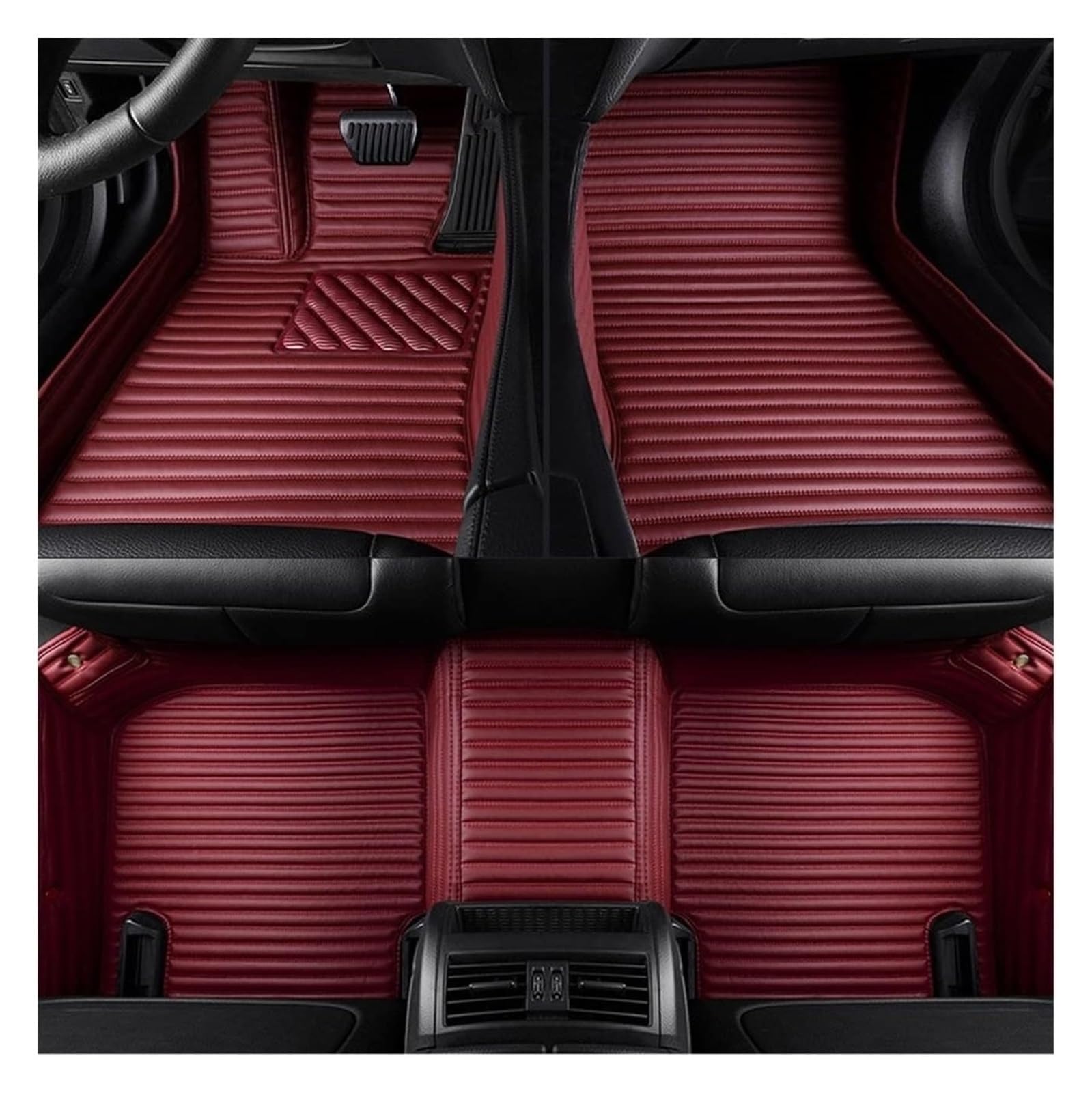 Autoteppich Für Mercedes S-Klasse W222 4-Sitzer 2014-2020 Innenausstattung Autozubehör Teppich Automatte Gestreifte Auto-Bodenmatte Aus PU-Leder(2) von APTKCMCNVG