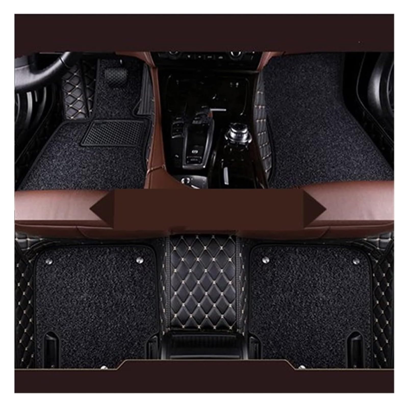 Autoteppich Für N&issan Für Navara Für Frontier NP300 D23 2015-2019 Automatte Autoteppiche Lederbodenbeläge Autofußmatten(1 Set 6pcs 5) von APTKCMCNVG